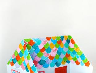 Урок-схема оригами домик из бумаги